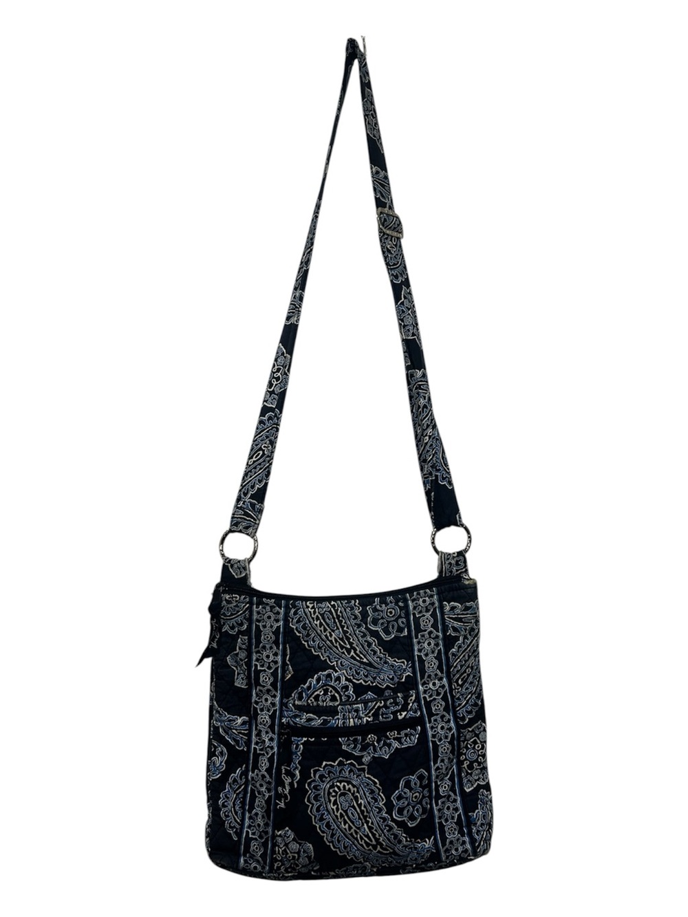 Vera Bradley Womens crossbody bag purse 10"x10" Blue Paisley print